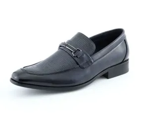 Amali Gerald Navy Men’s Slip On Dress Shoes Rubber Sole