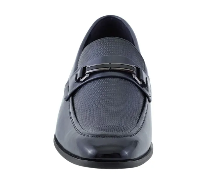 Amali Gerald Navy Men’s Slip On Dress Shoes Rubber Sole