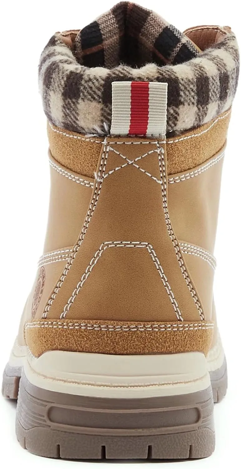 ANJOUFEMME Work Hiking Boots for Women Waterproof - Womens Outdoor Ankle Boots Lightweight Snow Winter Boots for Trekking Walking