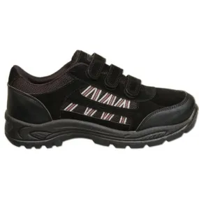 ASCEND Mens Touch Fasten Trail Shoes Black/Red
