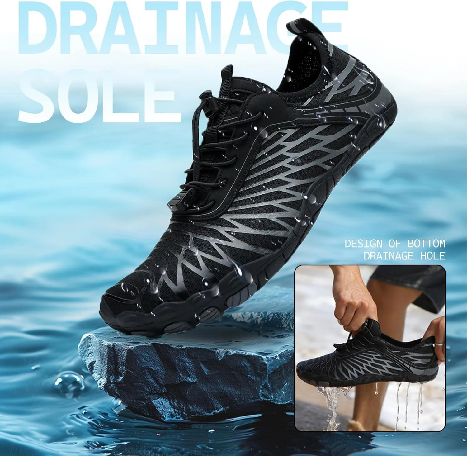 Barefoot Shoes Women Men Hike Comfortable Grounded Lightweight Footwear Non-Slip Sole Wide Toe Box