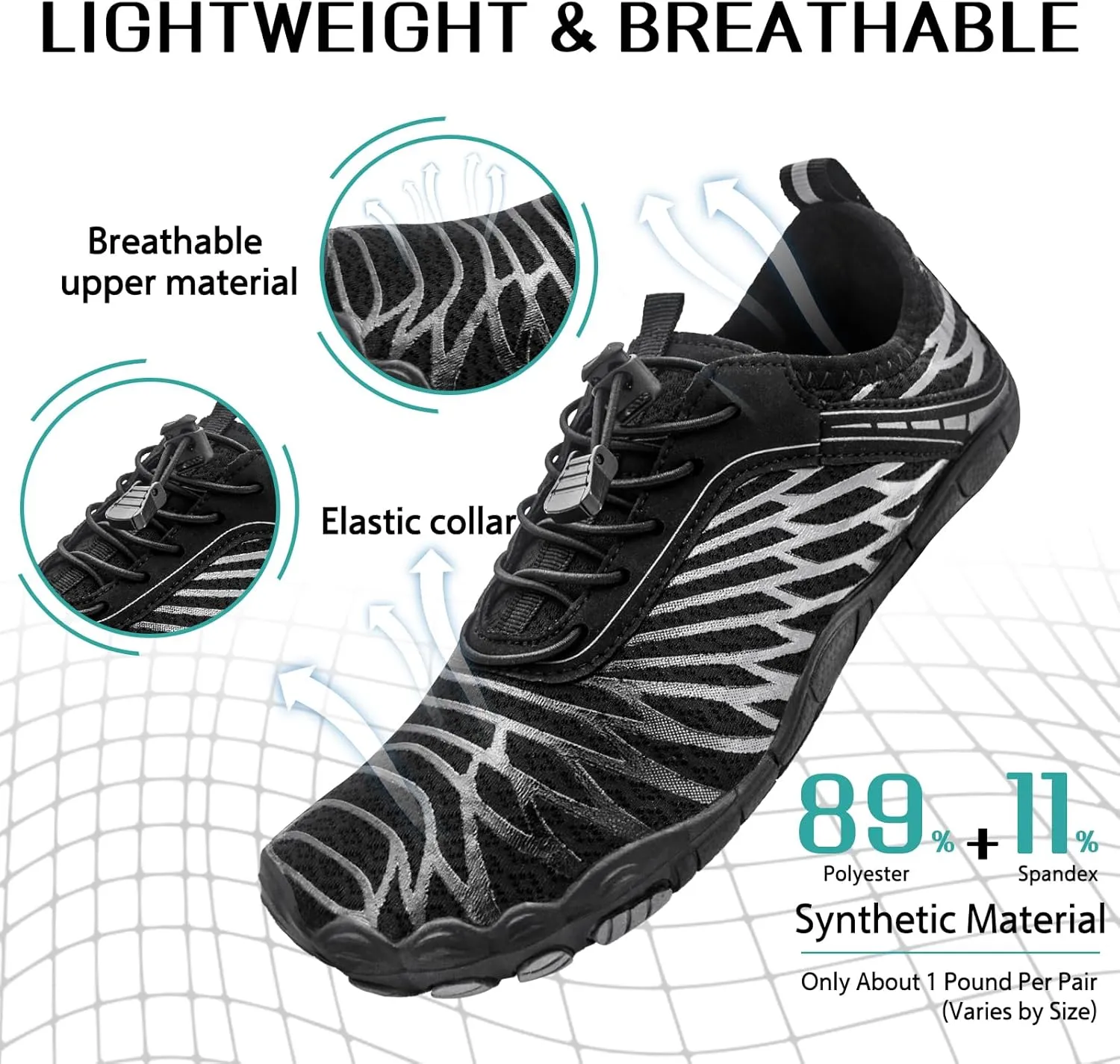 Barefoot Shoes Women Men Hike Comfortable Grounded Lightweight Footwear Non-Slip Sole Wide Toe Box