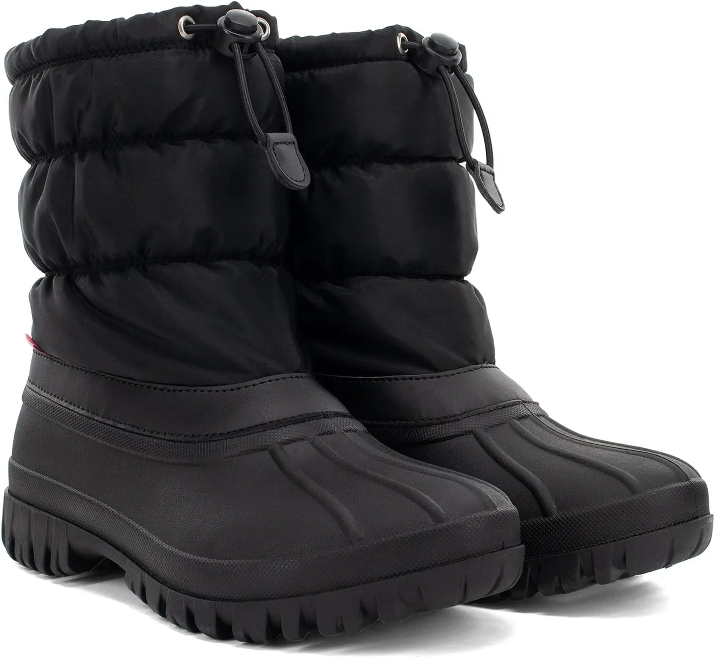 Chooka Women's Nylon Mid-Calf Winter Snow Boot | Outdoor Cold Weather Faux Fur Puffer Boot
