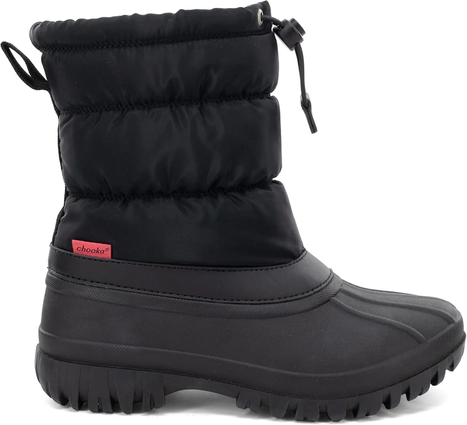 Chooka Women's Nylon Mid-Calf Winter Snow Boot | Outdoor Cold Weather Faux Fur Puffer Boot