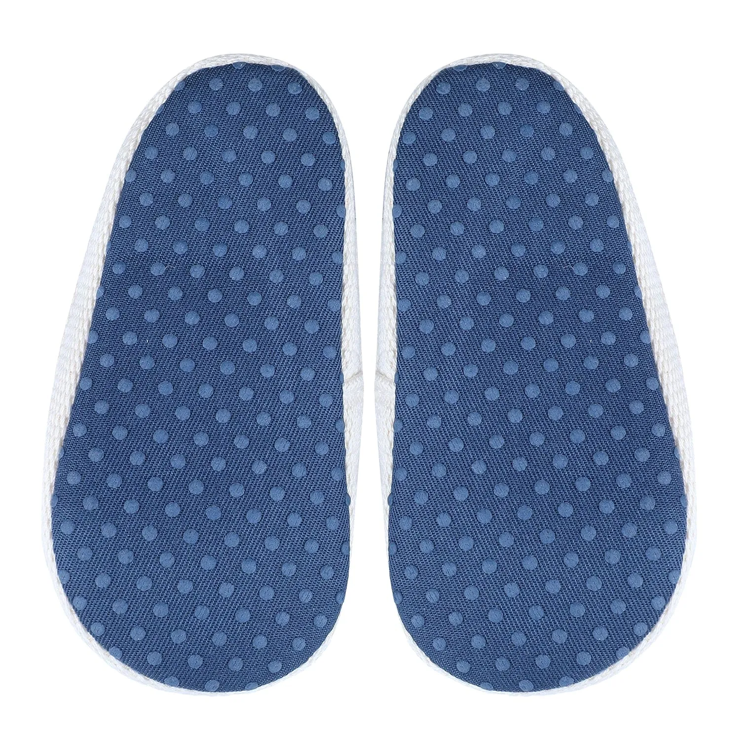 Colour Blocked Stylish Boat Slip-On Booties - Blue