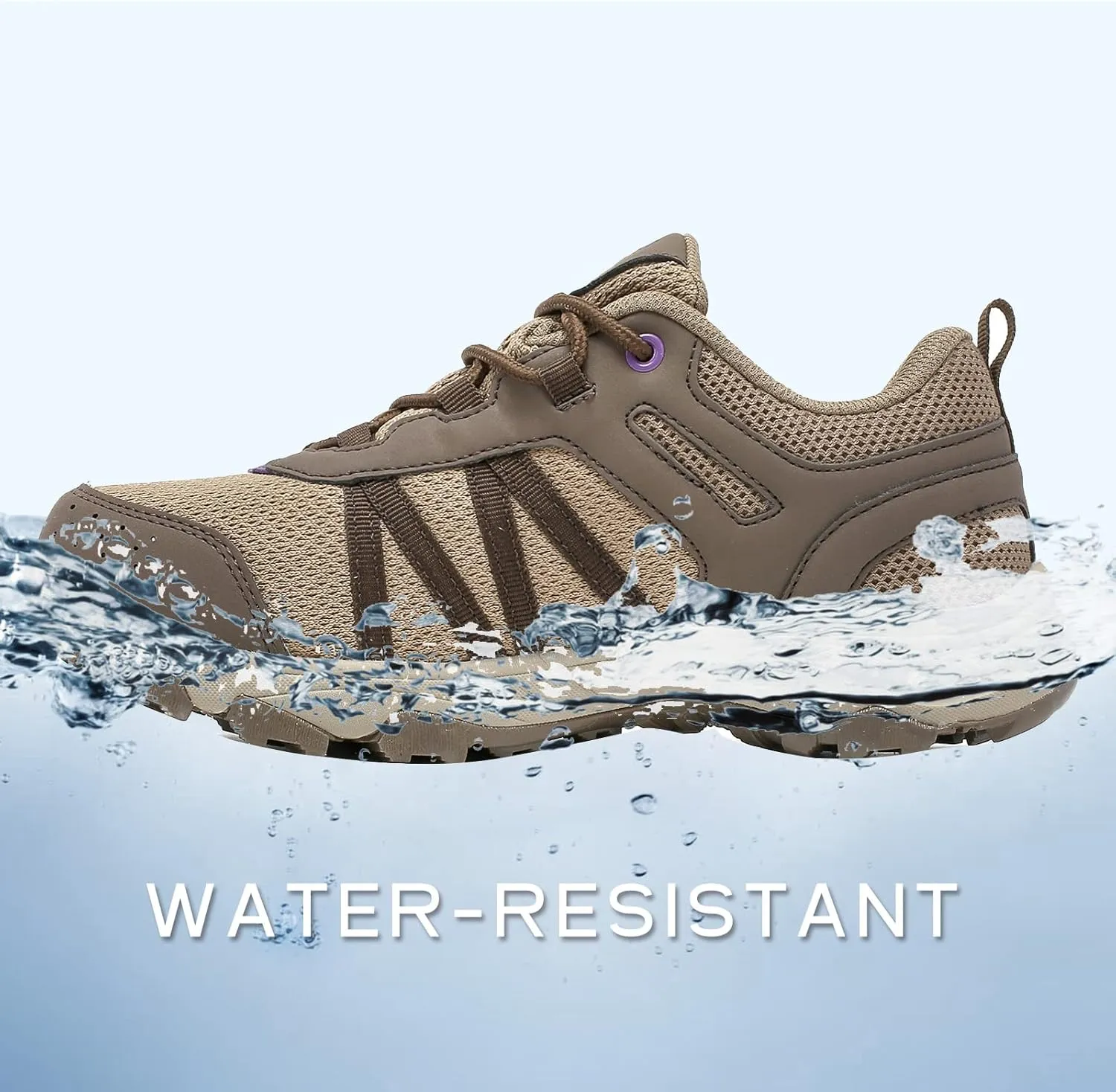 COTTIMO Women's Waterproof Hiking Shoes Non Slip Sneakers Lightweight Tennis Shoes for Work Walking Running Trekking Trail Shoes
