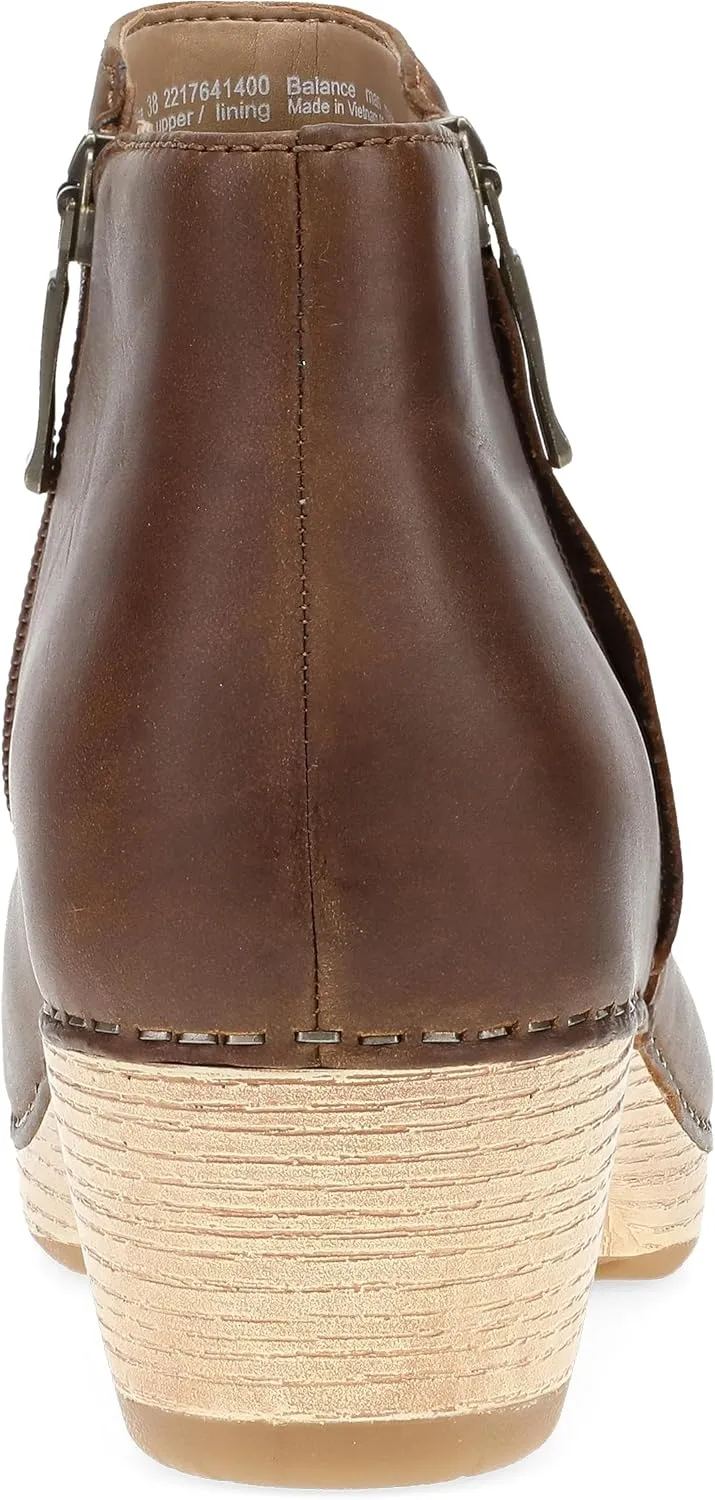 Dansko Lizanne Booties for Women - Linings from Recycled Materials and Leather for Breathability- Lightweight Rubber Outsole for Long-Lasting Wear