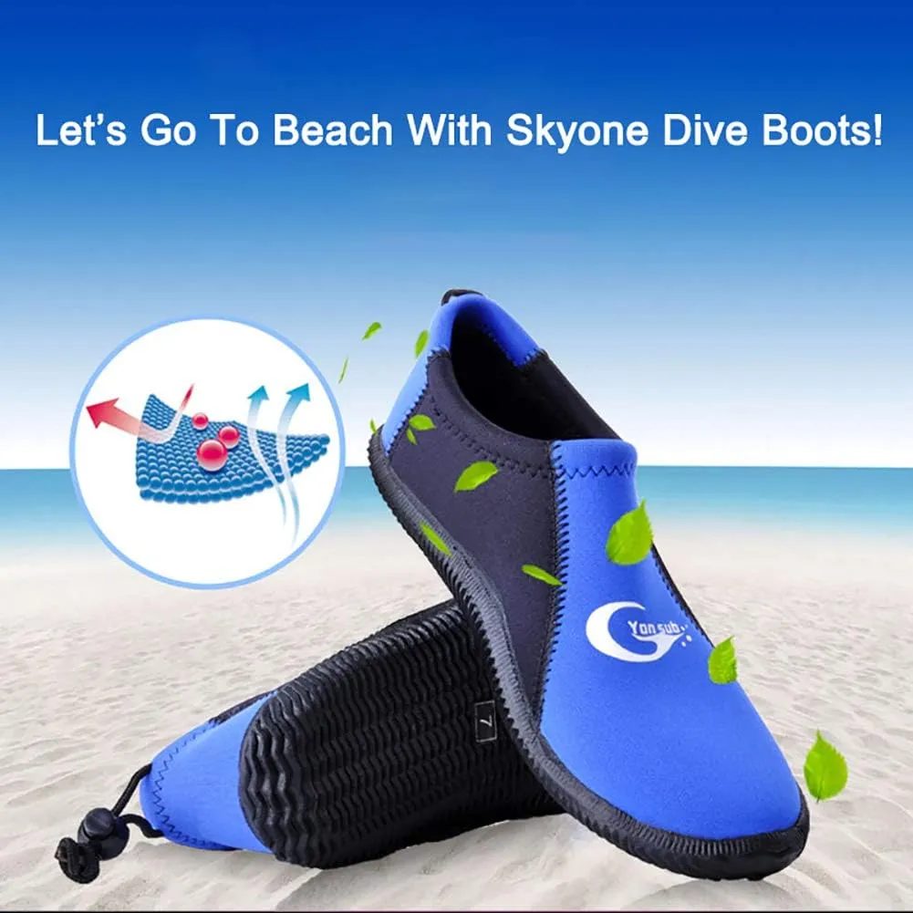 Dive Boots Neoprene Wetsuit Booties Scuba Diving Booties 3MM 5MM for Men Women, Fin Booties Quick-Dry Anti-Slip Water Sports Boots for Surfing Fishing Kayaking