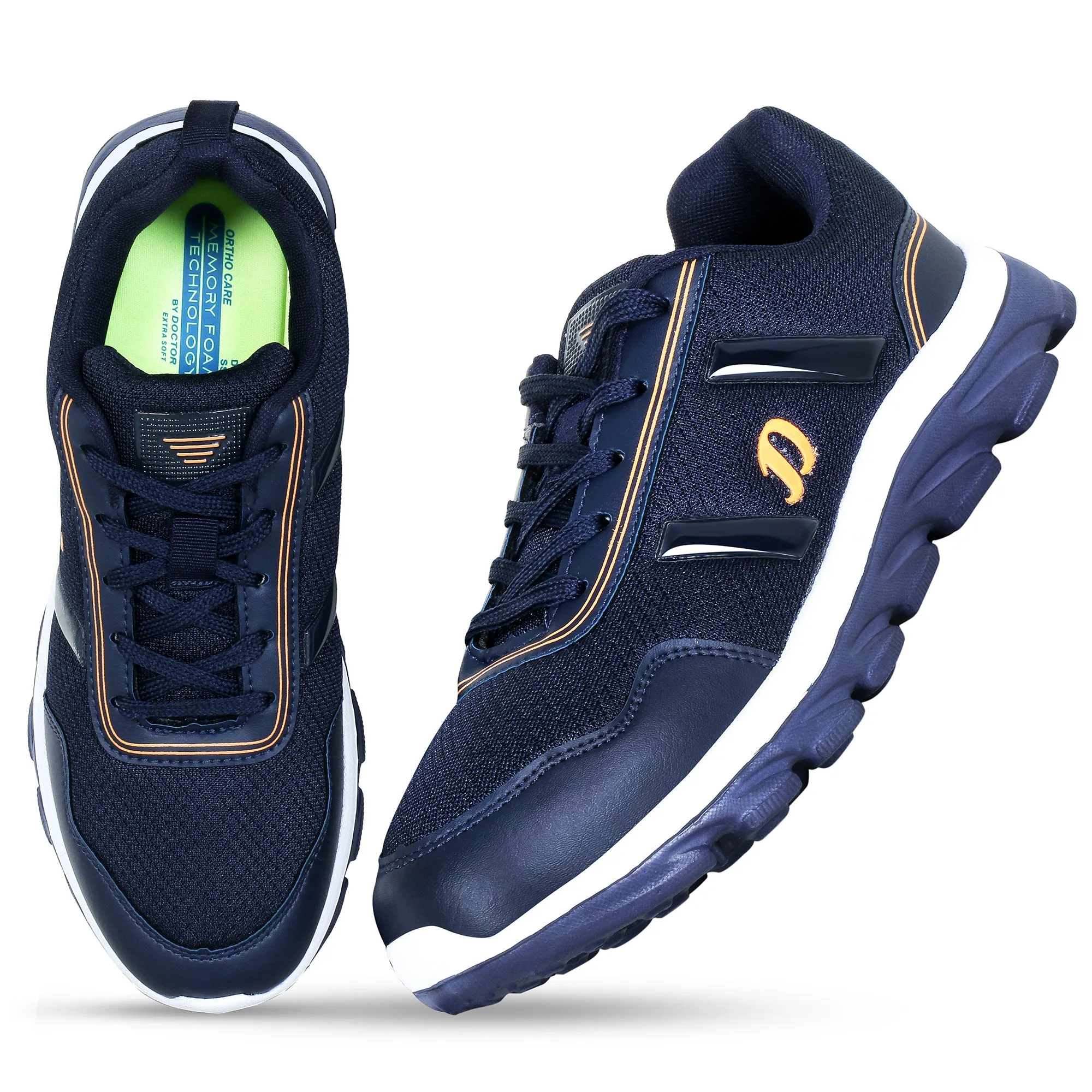DOCTOR EXTRA SOFT D-2003 Memory Foam Mens Running Shoe with EVA Sole | Sports,Gym,Training,Walking,Jogging,Casual,School | Lightweight & Comfortable| Sneakers Lace-Up Athletics Loafer Gent's & Boy's