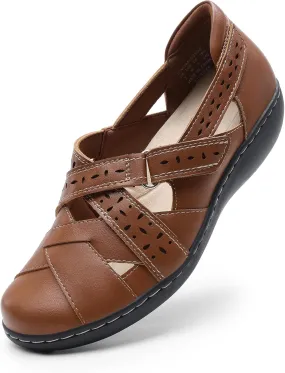 DREAM PAIRS Women's Loafers Slip On Comfortable Casual Walking Flats Work Shoes Closed Toe Sandals