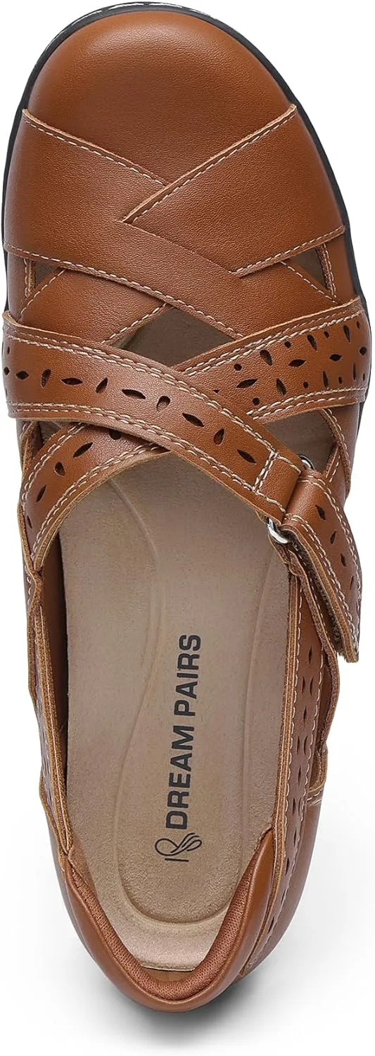 DREAM PAIRS Women's Loafers Slip On Comfortable Casual Walking Flats Work Shoes Closed Toe Sandals