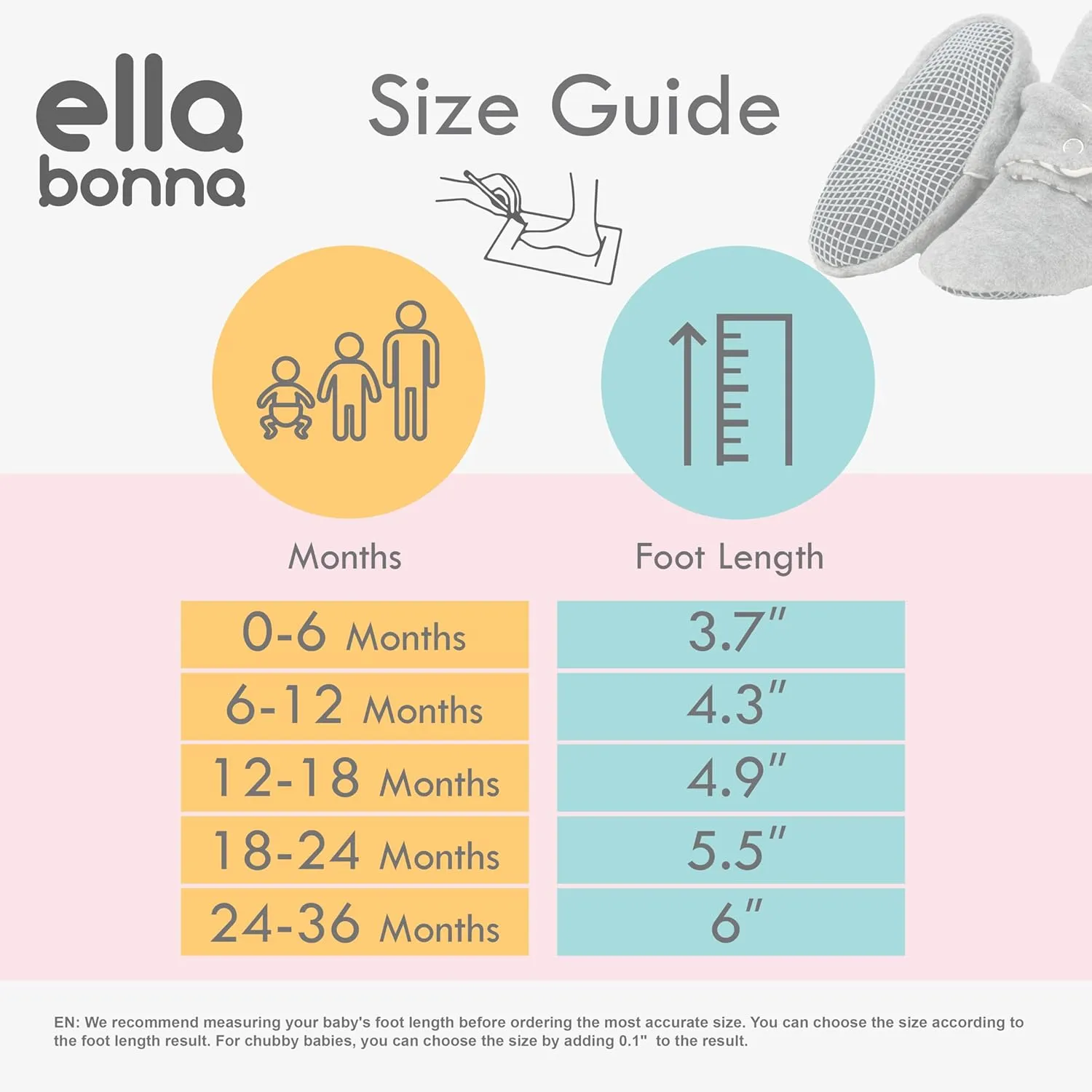 Ella Bonna Fleece Baby Booties, Warm Organic Infant Booties