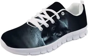 Forchrinse Cat Galaxy Print Walking Shoes Unisex Fashion Sneakers Tennis Running Shoes for Women Men