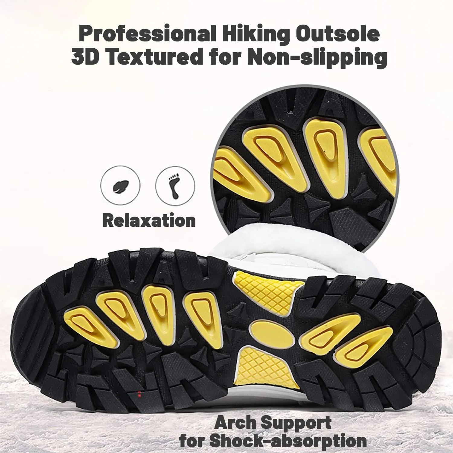 HESBITEUL Boots for Women Outdoor Winter Booties: Snow Boots Lightweight for Skiing