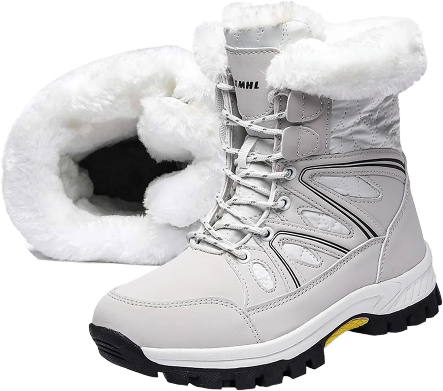 HESBITEUL Boots for Women Outdoor Winter Booties: Snow Boots Lightweight for Skiing
