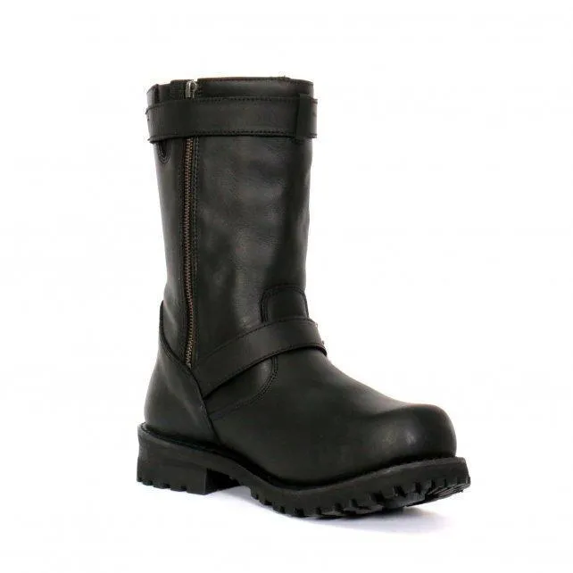Hot Leathers Men's 10" Tall Round Toe Engineer Boots