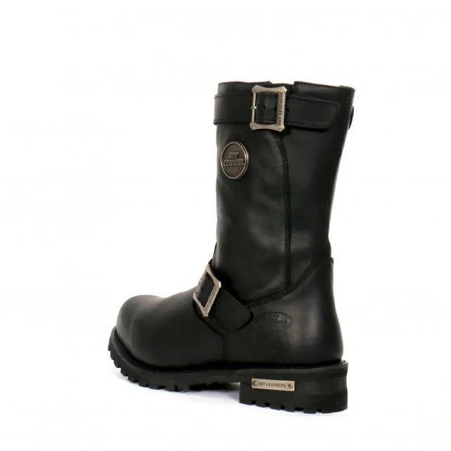 Hot Leathers Men's 10" Tall Round Toe Engineer Boots