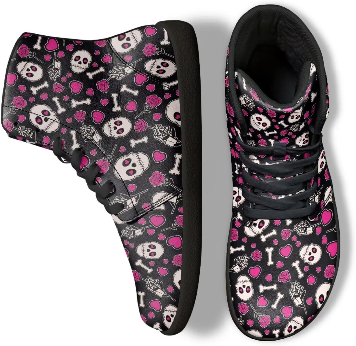 Jeiento Mens Sugar Skull Barefoot Shoes Zero Drop Sole Trail Running Sneakers Wide Toe Box