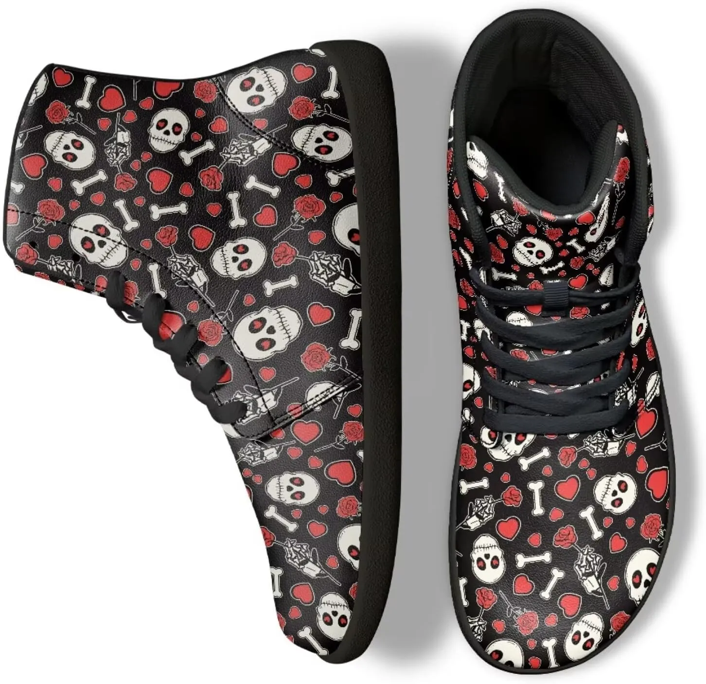 Jeiento Mens Sugar Skull Barefoot Shoes Zero Drop Sole Trail Running Sneakers Wide Toe Box