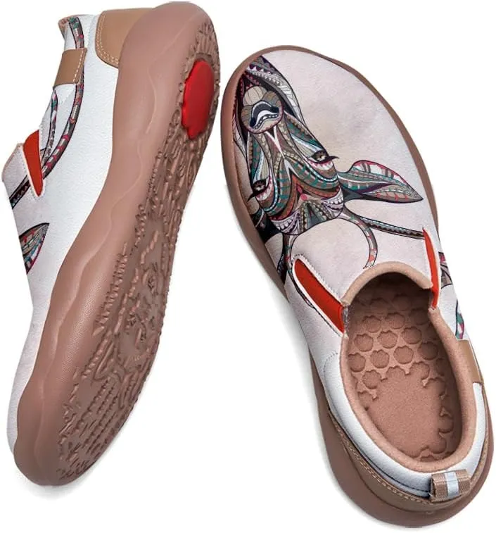 Kid's Walking Travel Shoes Microfiber Casual Slip On Loafers Lightweight Comfort Fashion Sneaker Animal Ethnic Totem