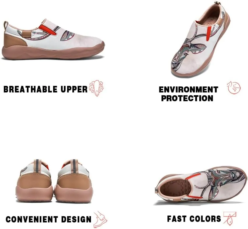 Kid's Walking Travel Shoes Microfiber Casual Slip On Loafers Lightweight Comfort Fashion Sneaker Animal Ethnic Totem
