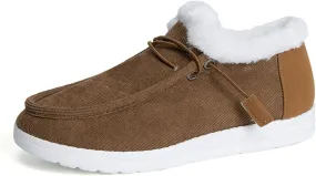 Ladmiple Boots For Women Ankle Booties Winter Warm Fur Lined Snow Boots Outdoor Slip On Comfortable Fashion Walking Shoes