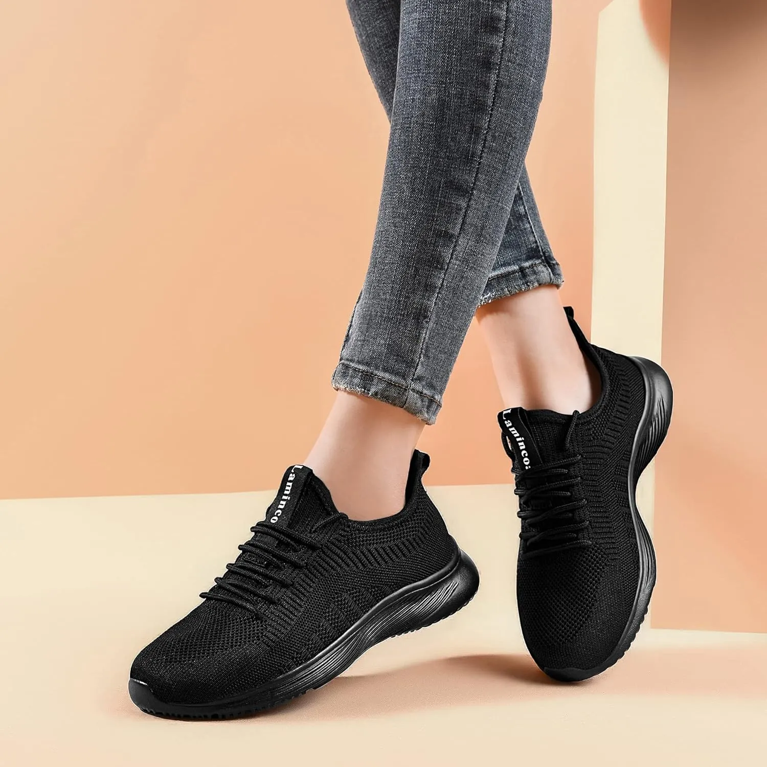 Lamincoa Womens Tennis Walking Shoes Slip On Lightweight Comfort Memory Foam Sneakers