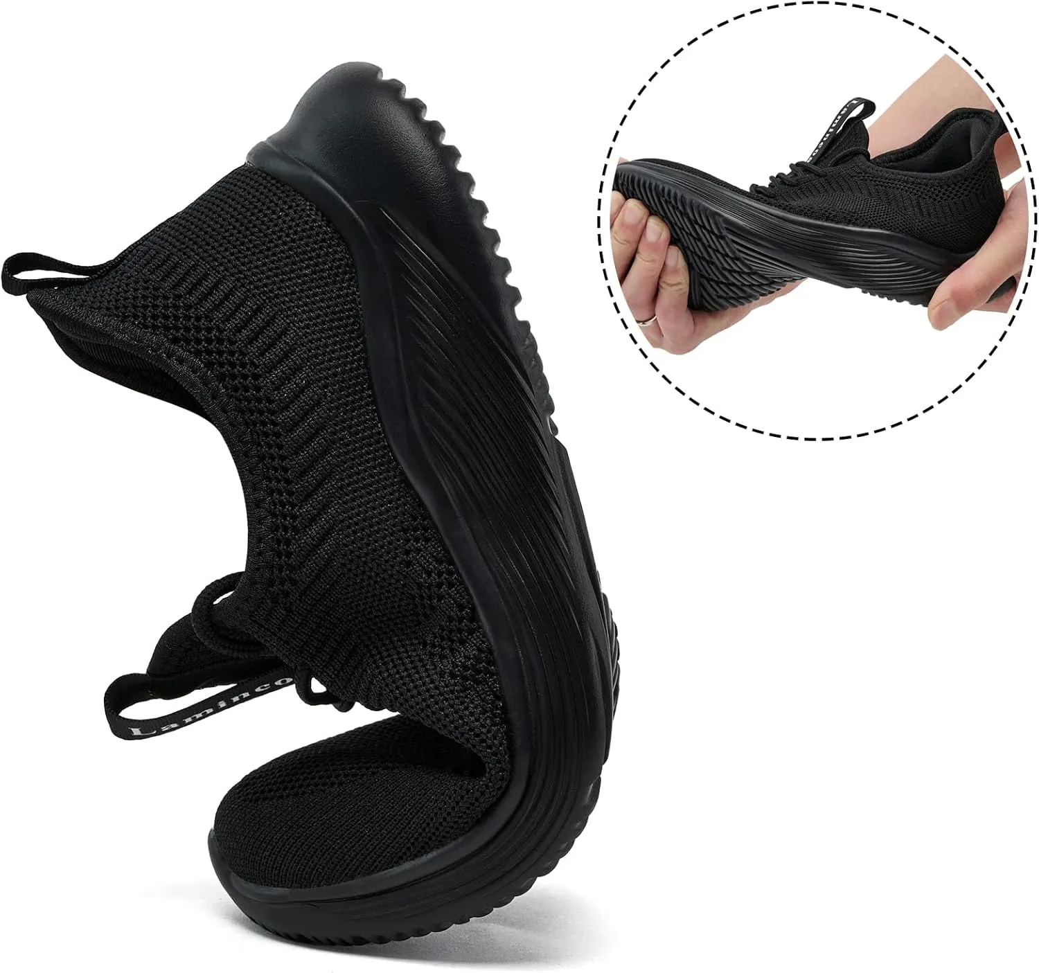 Lamincoa Womens Tennis Walking Shoes Slip On Lightweight Comfort Memory Foam Sneakers