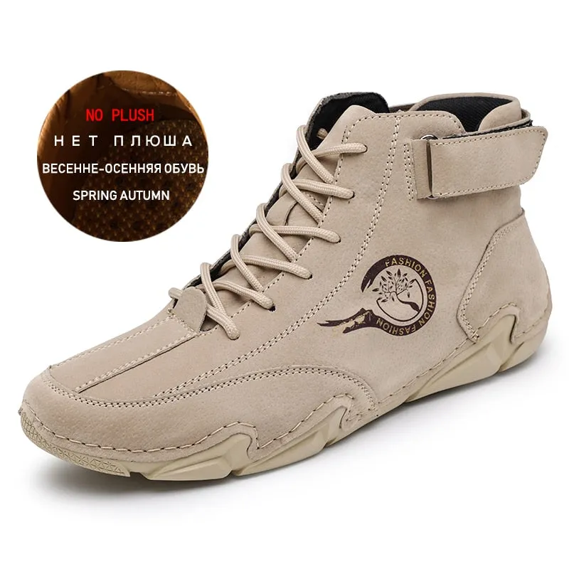 Men Boots Casual Leather Luxury High Top Sneakers Luxury Loafer Shoes for Men Motorcycle Ankle Boots 2023 New In Footwear