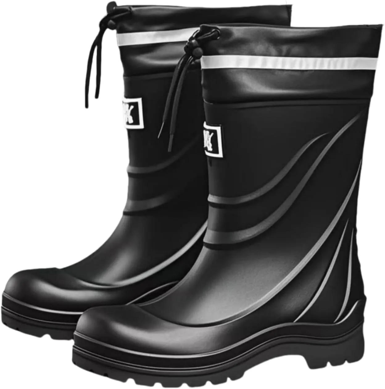 Men Rain Boots Waterproof Rubber Boots for Men with PVC Unique Design, Comfort Lightweight Work Mud Boots, Resistant Durable Slip Garden Boots for Fishing Farming Gardening