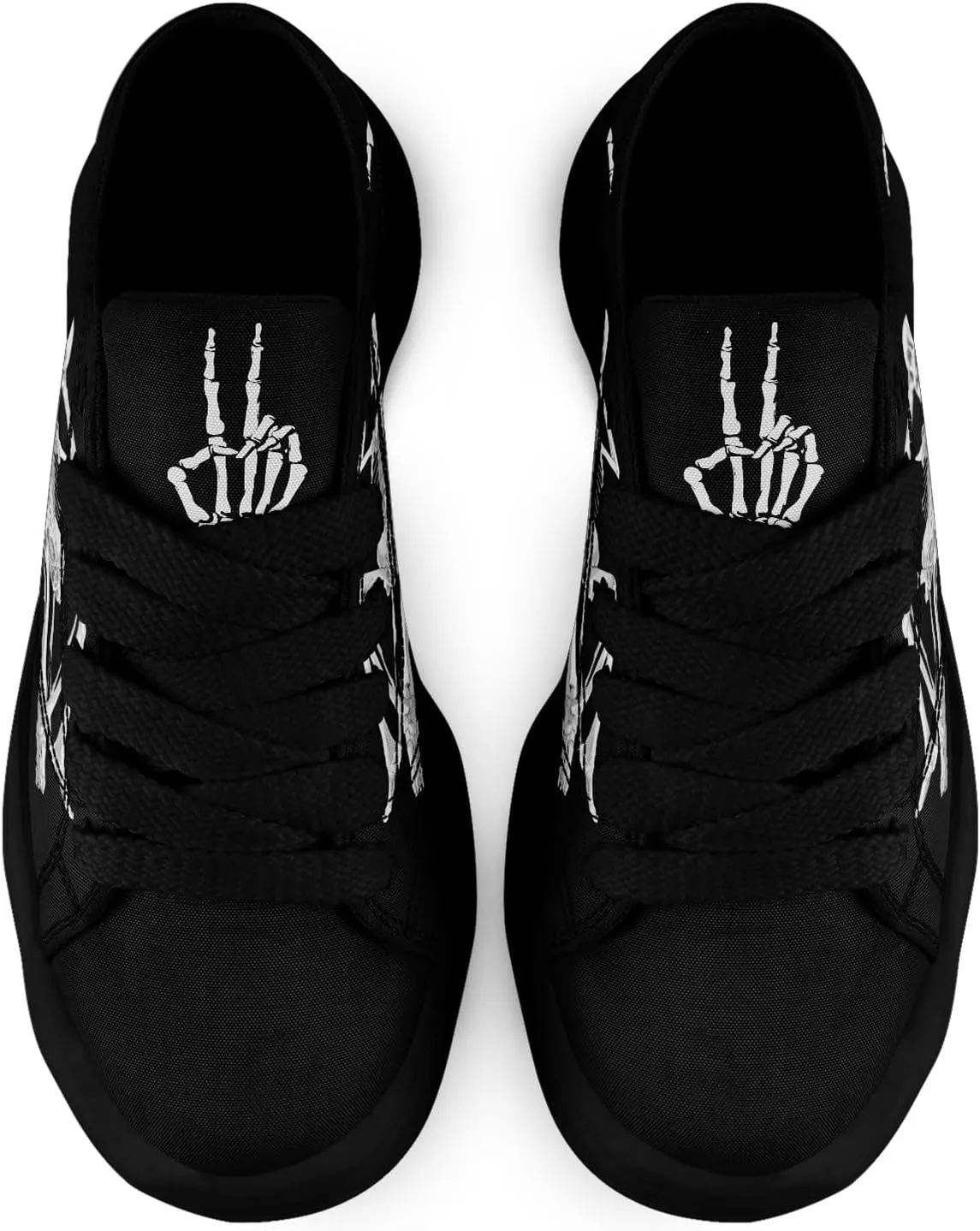 Men's Fashion Canvas Sneaker Low Top Flat Casual Shoes Women's Vibrant Skull Lightweight Comfort Walking Shoes