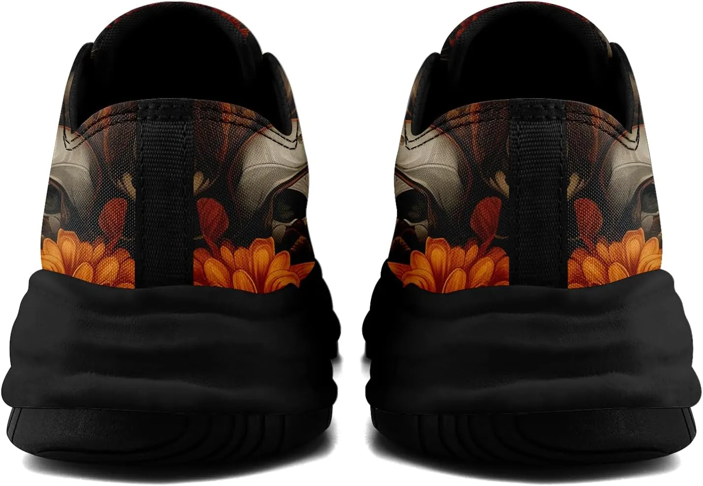 Men's Fashion Canvas Sneaker Low Top Flat Casual Shoes Women's Vibrant Skull Lightweight Comfort Walking Shoes