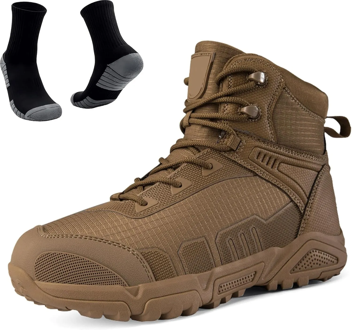 Mens Tactical Combat Boots | Waterproof, Lightweight, Slip-Resistant Hiking Boots for Outdoor, Work, and Military Use
