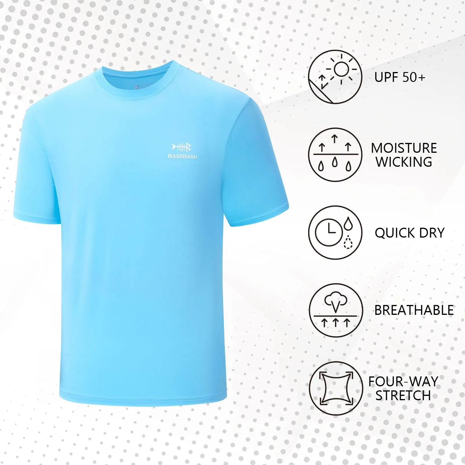 Men's UPF 50  Short Sleeve T-Shirts FS27M