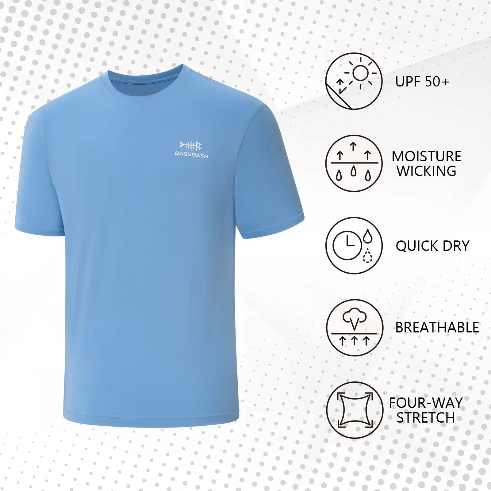 Men's UPF 50  Short Sleeve T-Shirts FS27M