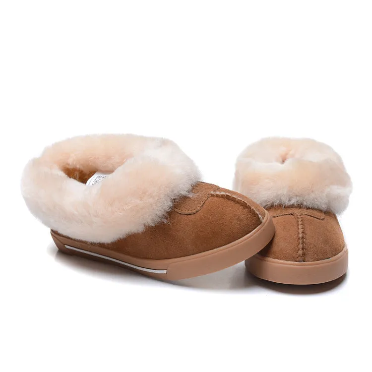 Mini Women Winter Snow Boots Real Wool Genuine Sheepskin