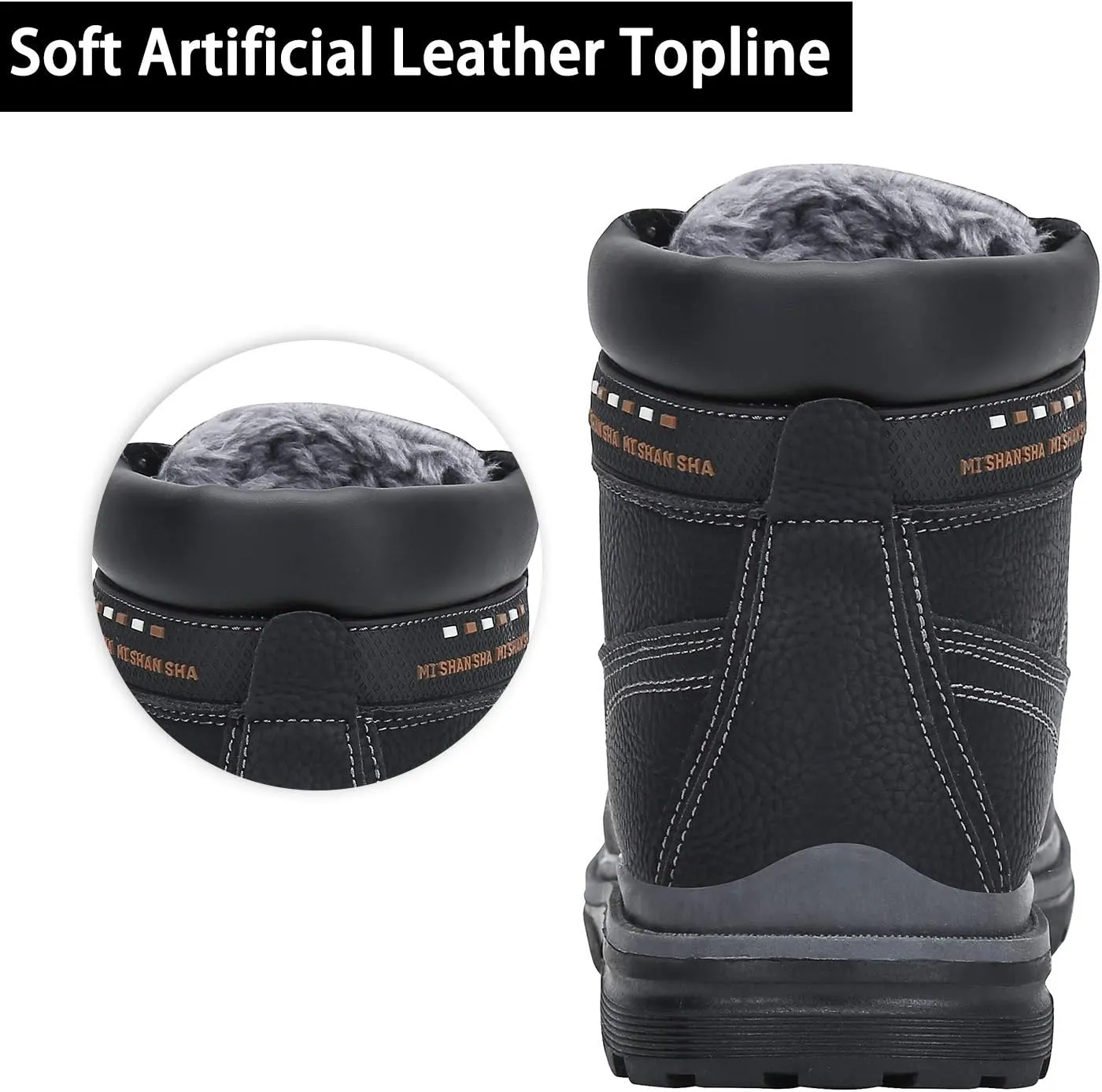 Mishansha Mens Womens Winter Hiking Boots Waterproof Non Slip Warm Lined Snow Boots for Outdoor Trekking