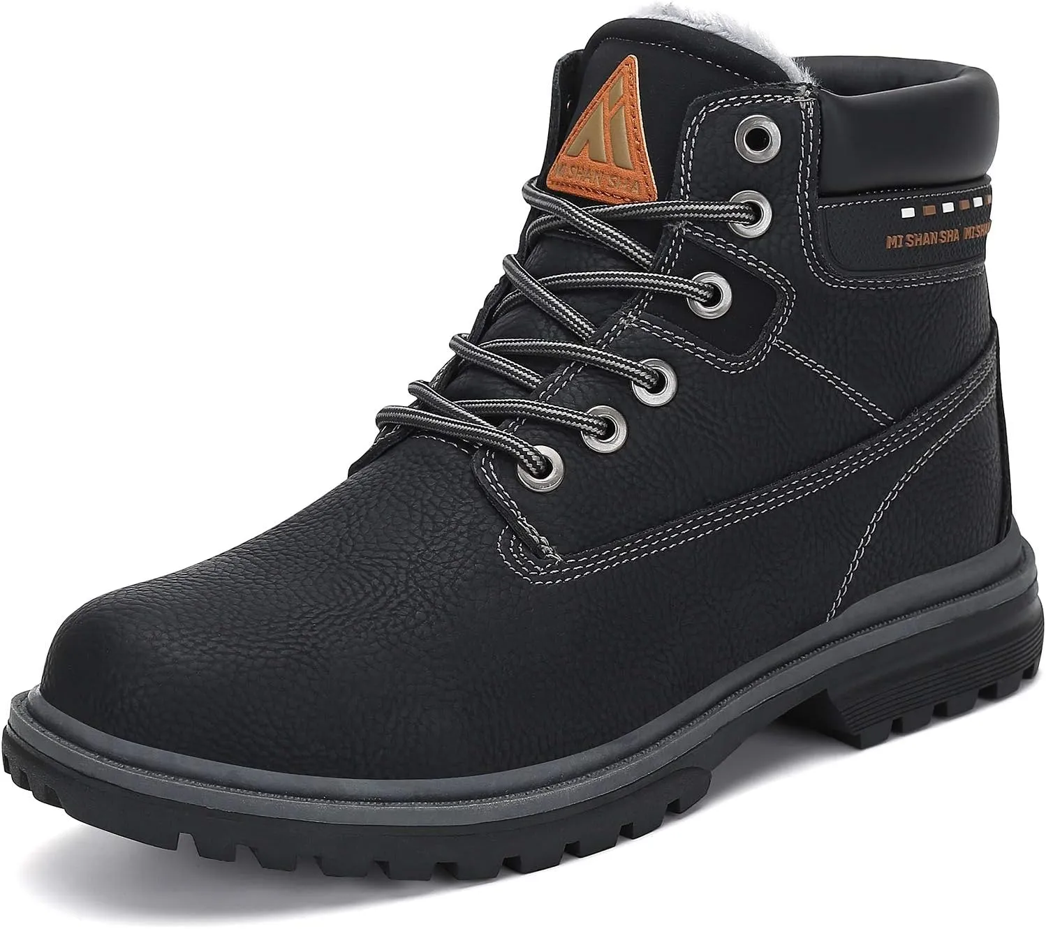 Mishansha Mens Womens Winter Hiking Boots Waterproof Non Slip Warm Lined Snow Boots for Outdoor Trekking