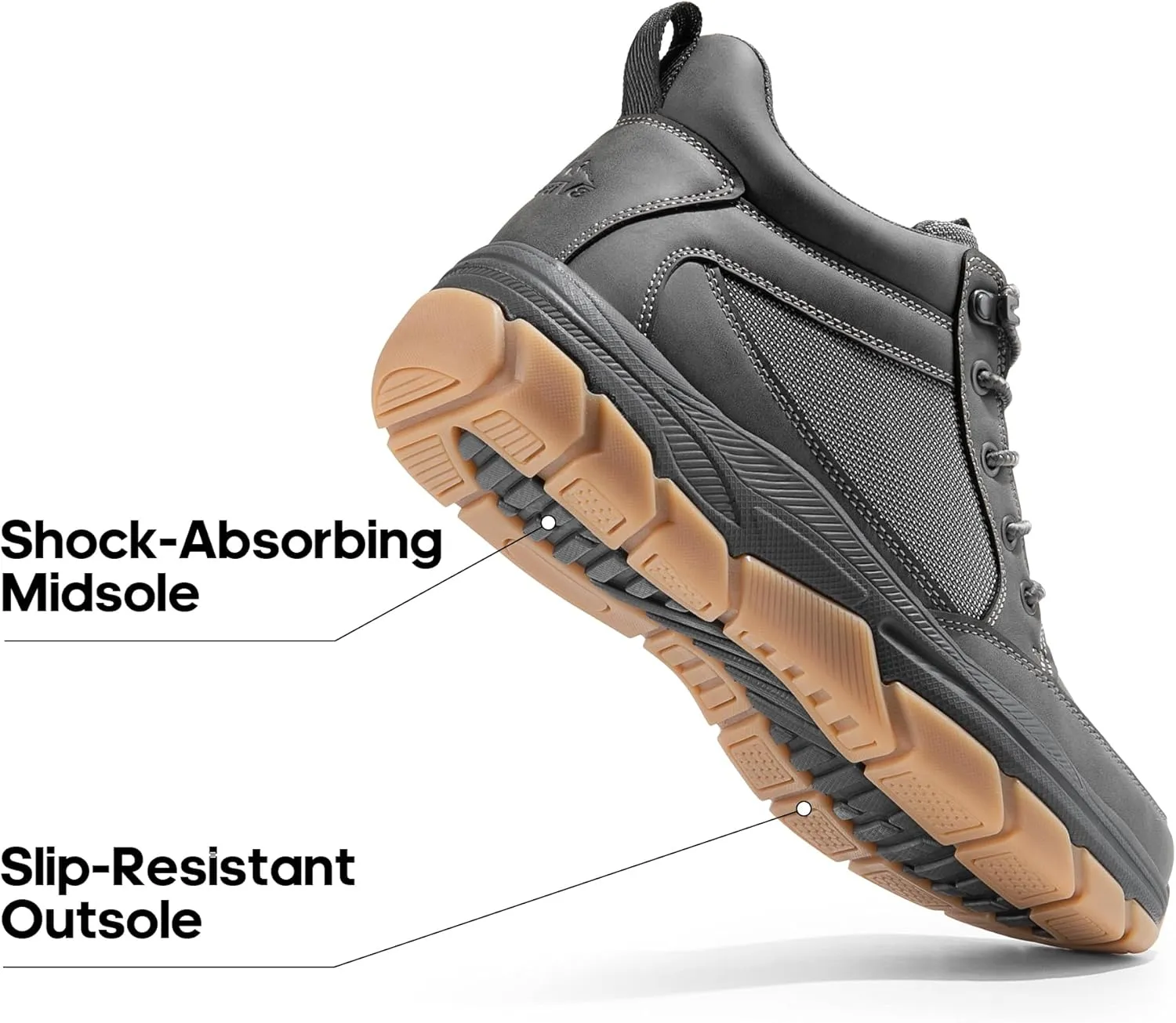 NORTIV 8 Men's Hiking Boots Lightweight Fashion Casual Chukka Ankle Boots Elevation