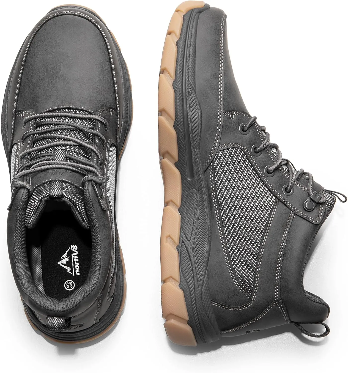 NORTIV 8 Men's Hiking Boots Lightweight Fashion Casual Chukka Ankle Boots Elevation