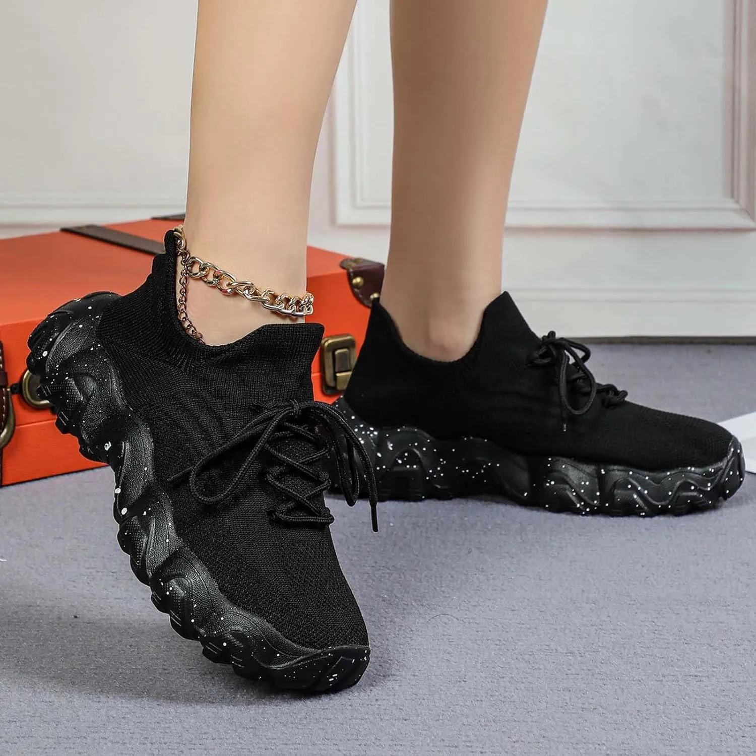 Orthopedic Shoes for Women Men,Arch Support Ortho Pro Shoes,Comfort Wear Orthowear Shoe,Lightweight Breathable Woven Mesh Orthopedic Sneakers,Non-Slip Tennis Walking Running Sneakers Footwear