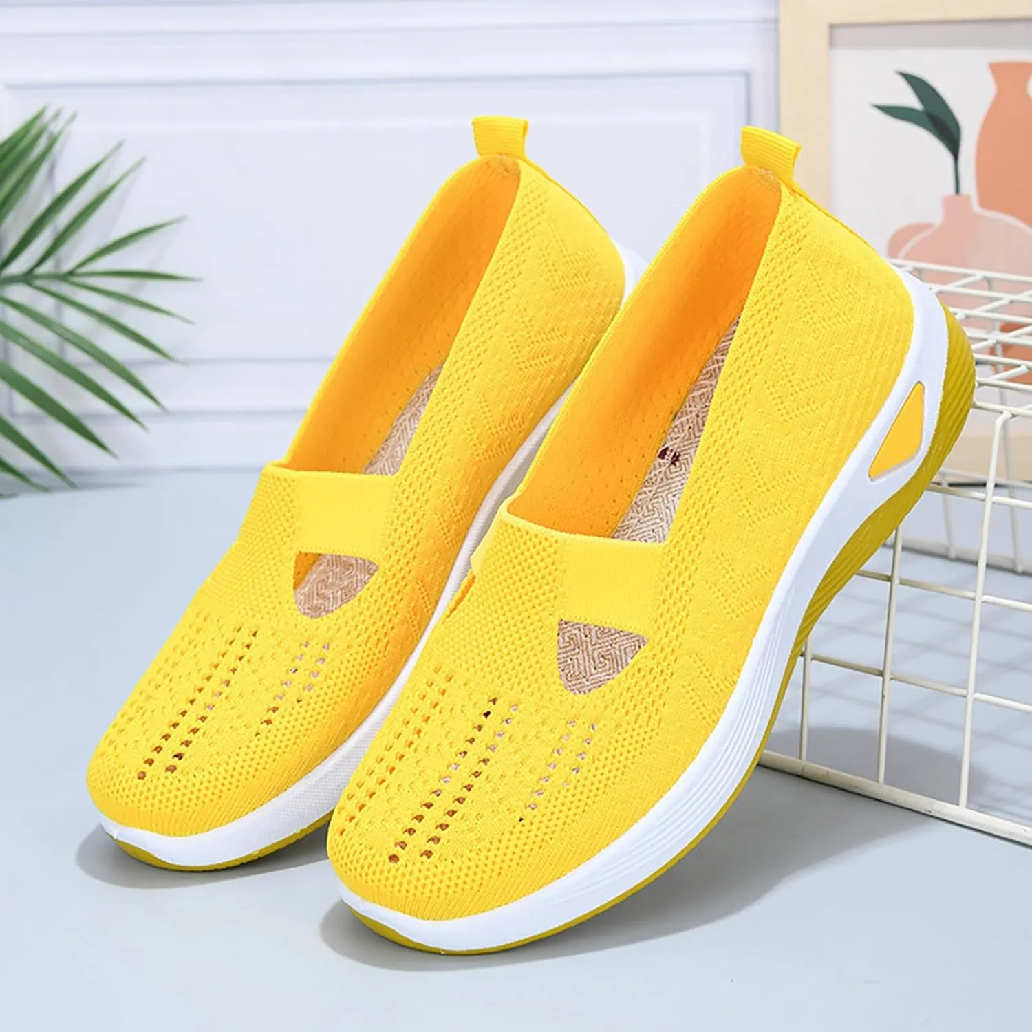 Orthopedic Shoes for Women Wide Width Breathable Walking Comfortable Non Slip Service Lightweight Sneakers