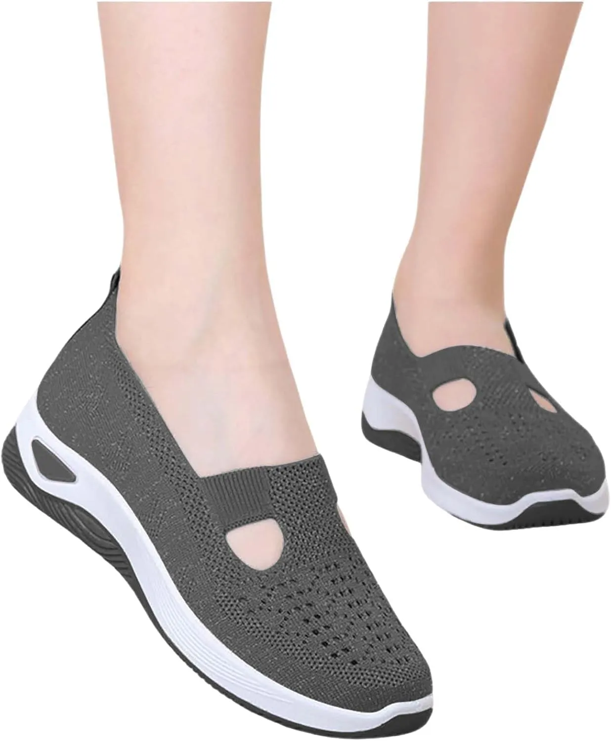 Orthopedic Shoes for Women Wide Width Breathable Walking Comfortable Non Slip Service Lightweight Sneakers