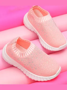 Pink Serenity: Breathable Soft Knit Slip-On Shoes