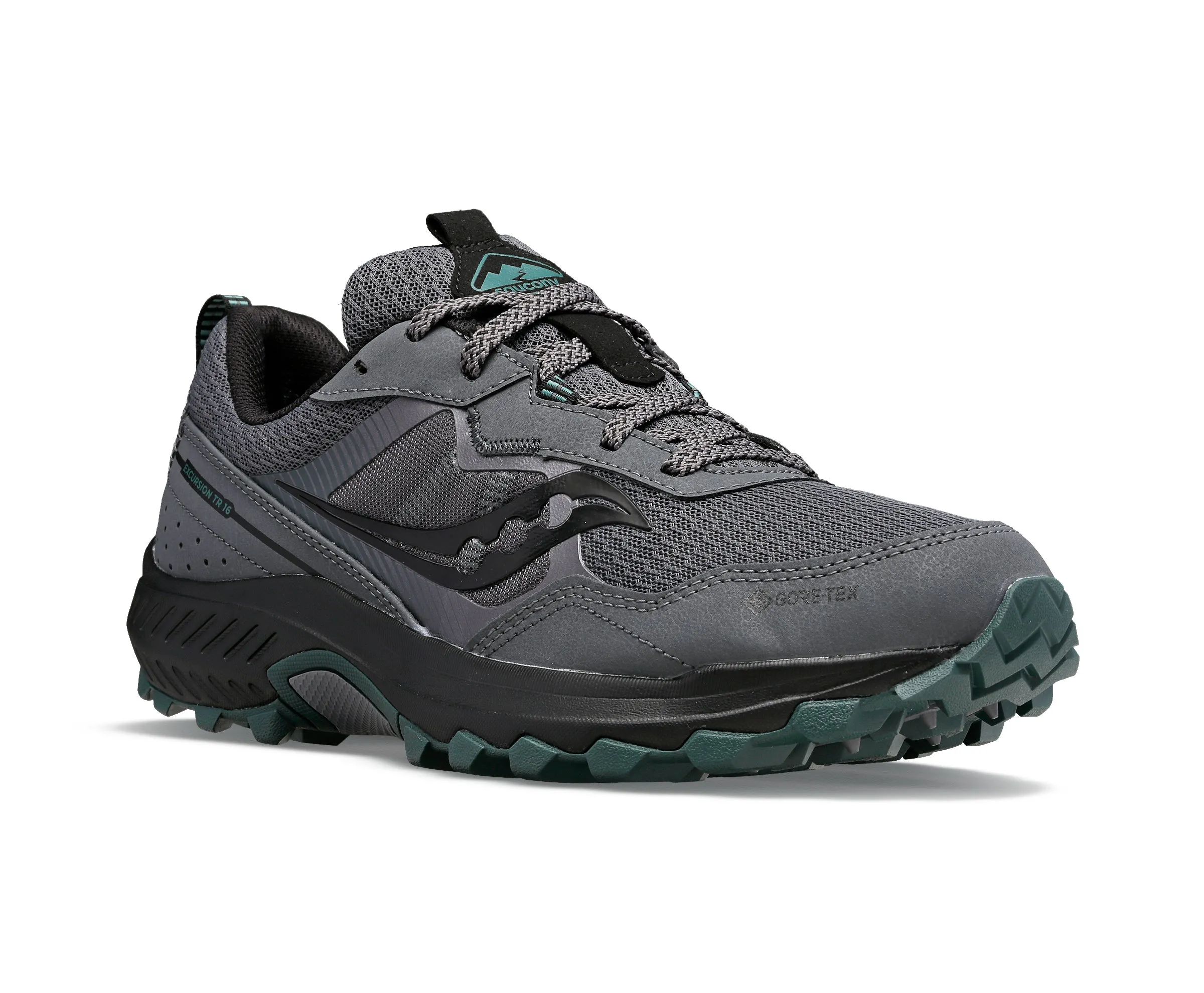 Saucony Men's Excursion TR16 GTX Trail Shoe Shadow/Forest