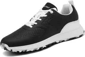 ULTIANT Golf Shoes Men Waterproof Spikeless Lightweight Non-Slip Walking Shoes Outdoor Size7.5-12