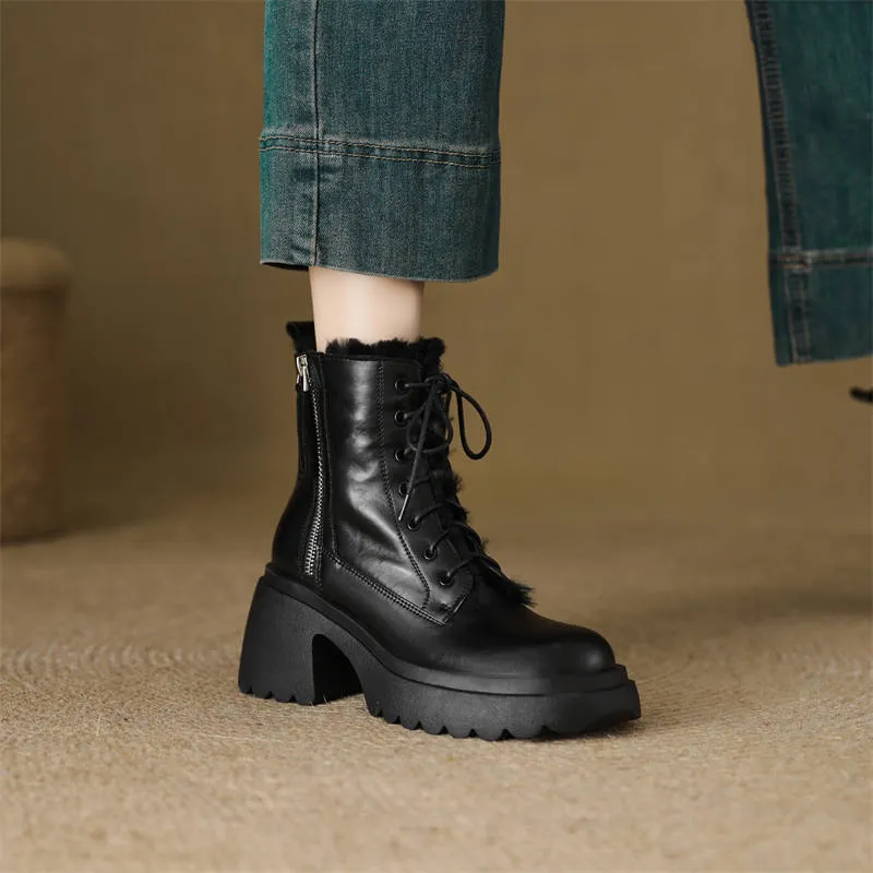 USS Shoes Matilde Women's Snow Leather Ankle Boots