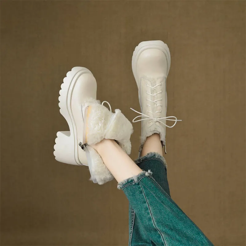 USS Shoes Matilde Women's Snow Leather Ankle Boots