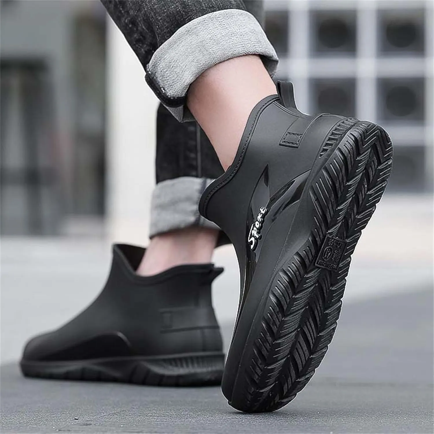 Women's Ankle Fishing Deck Boots Short Waterproof Rubber Rain Boots Lightweight Non Slip Garden Work Shoes