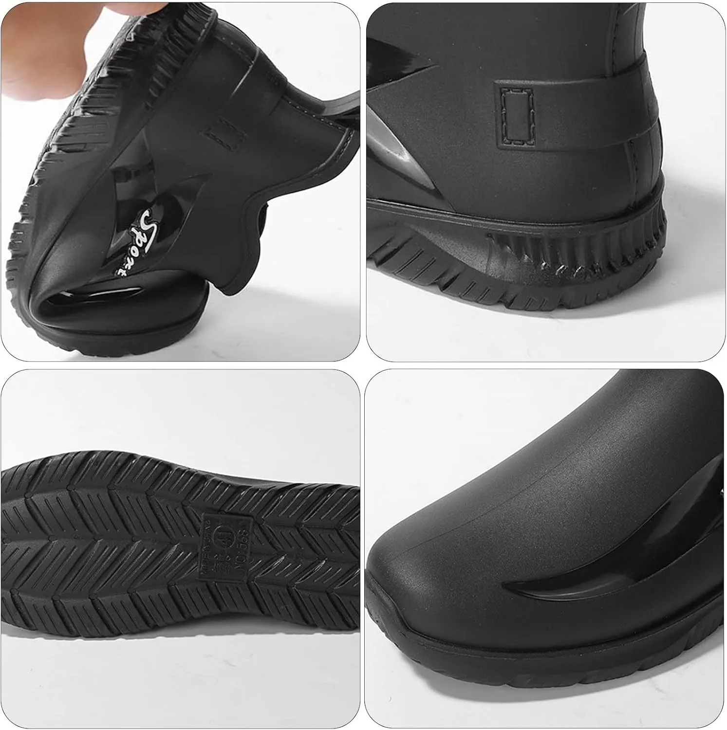Women's Ankle Fishing Deck Boots Short Waterproof Rubber Rain Boots Lightweight Non Slip Garden Work Shoes